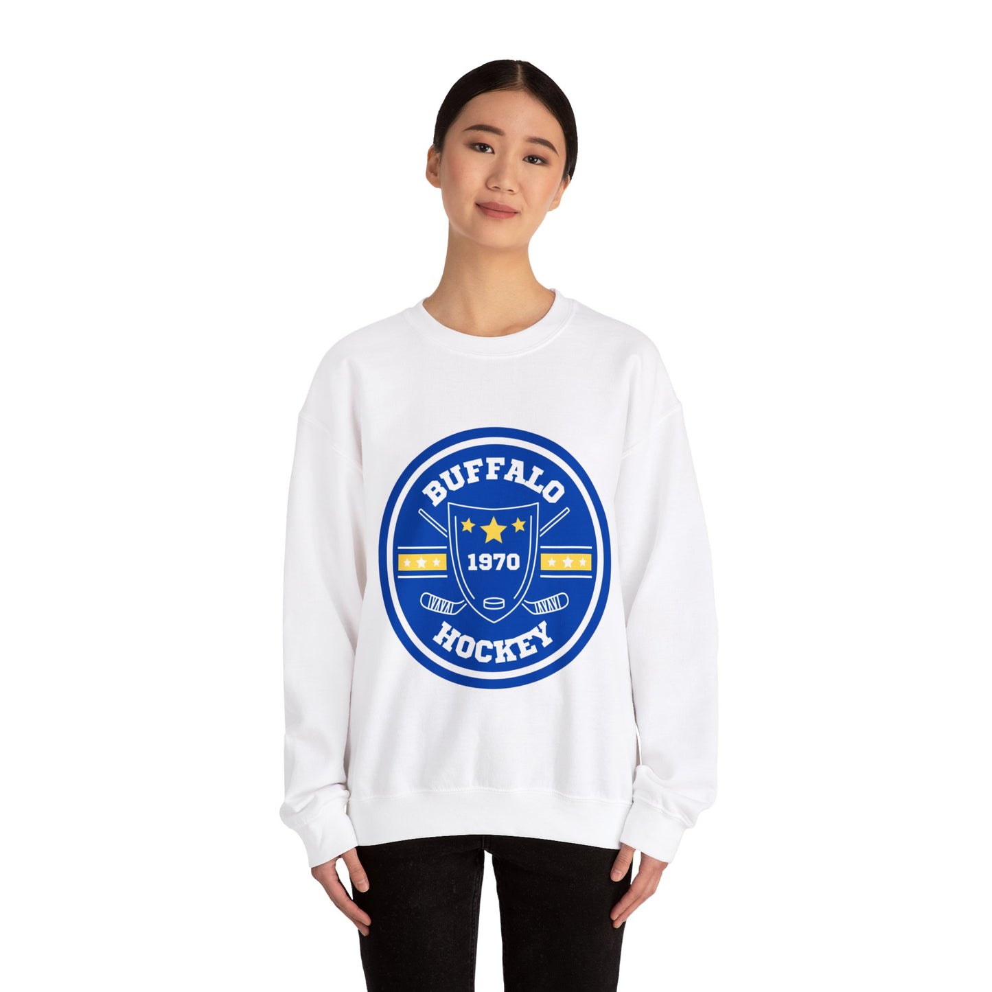 Buffalo Hockey Unisex Heavy Blend Crewneck Sweatshirt