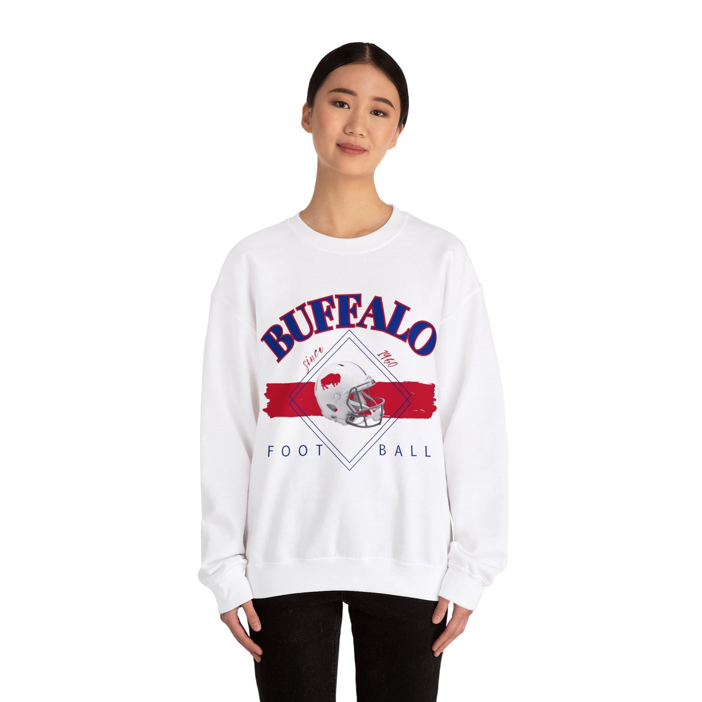 Logo Buffalo Football Unisex Heavy Blend Crewneck Sweatshirt