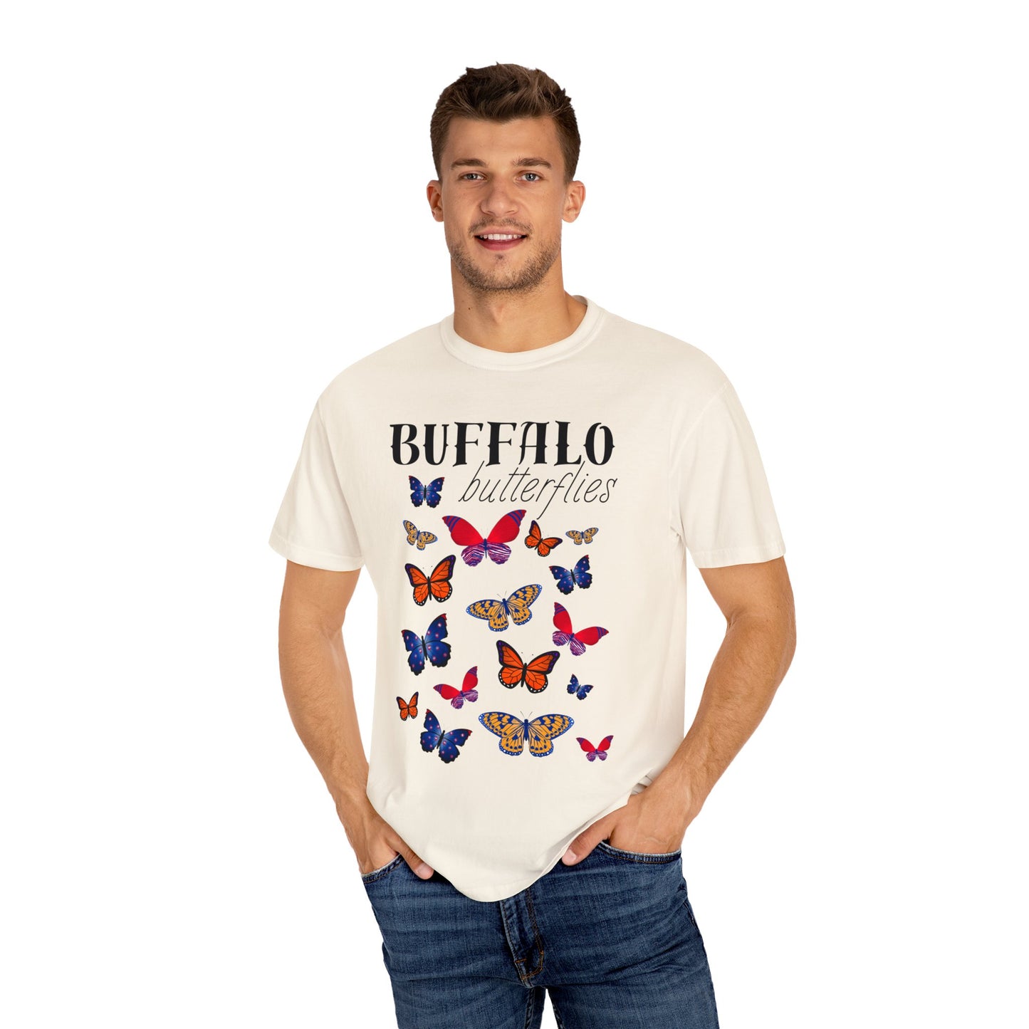 Buffalo Butterflies Unisex Garment-Dyed T-shirt