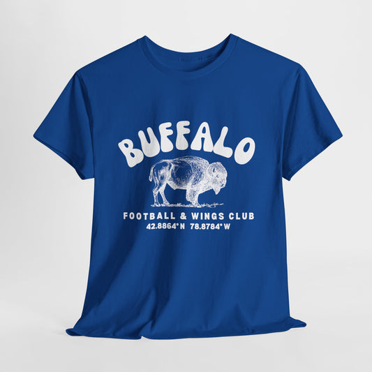 Buffalo Football and Wings Club Unisex Heavy Cotton Tee