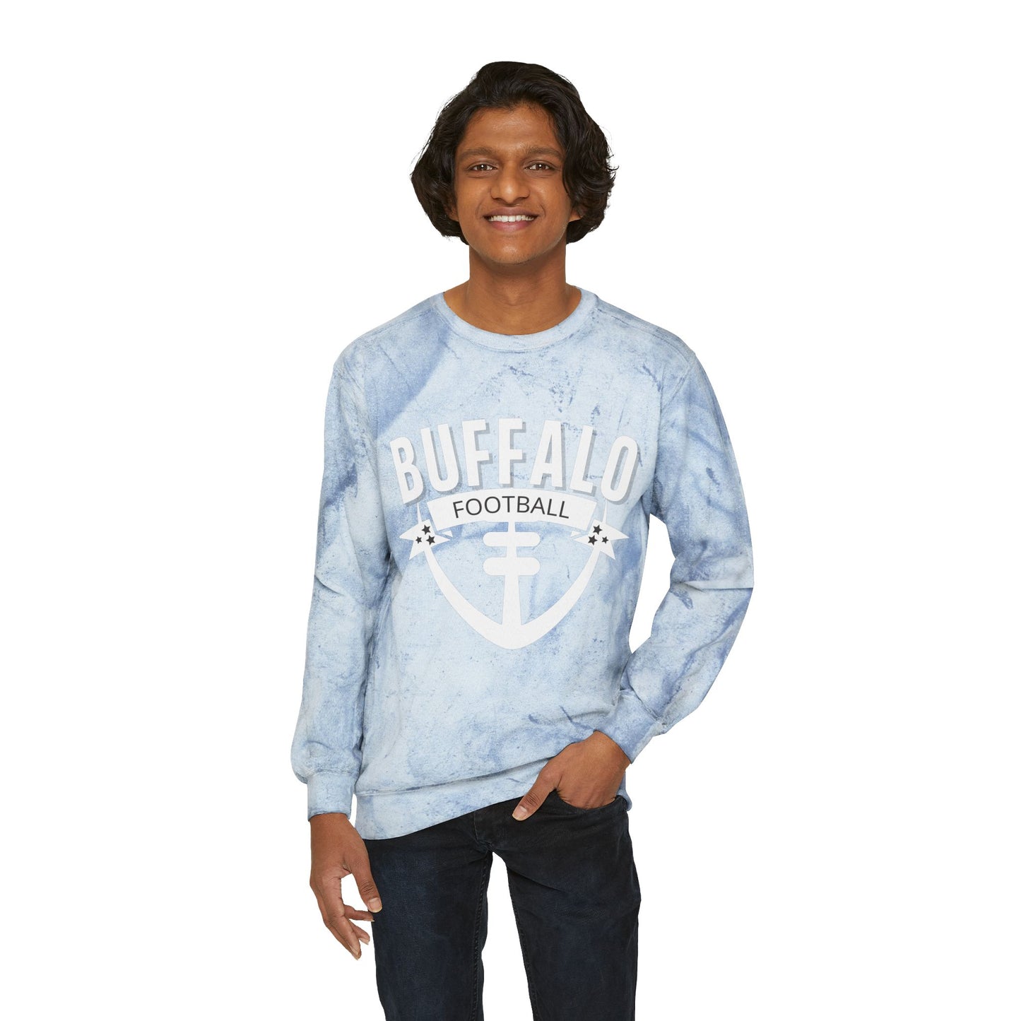 Buffalo Football Unisex Color Blast Crewneck Sweatshirt