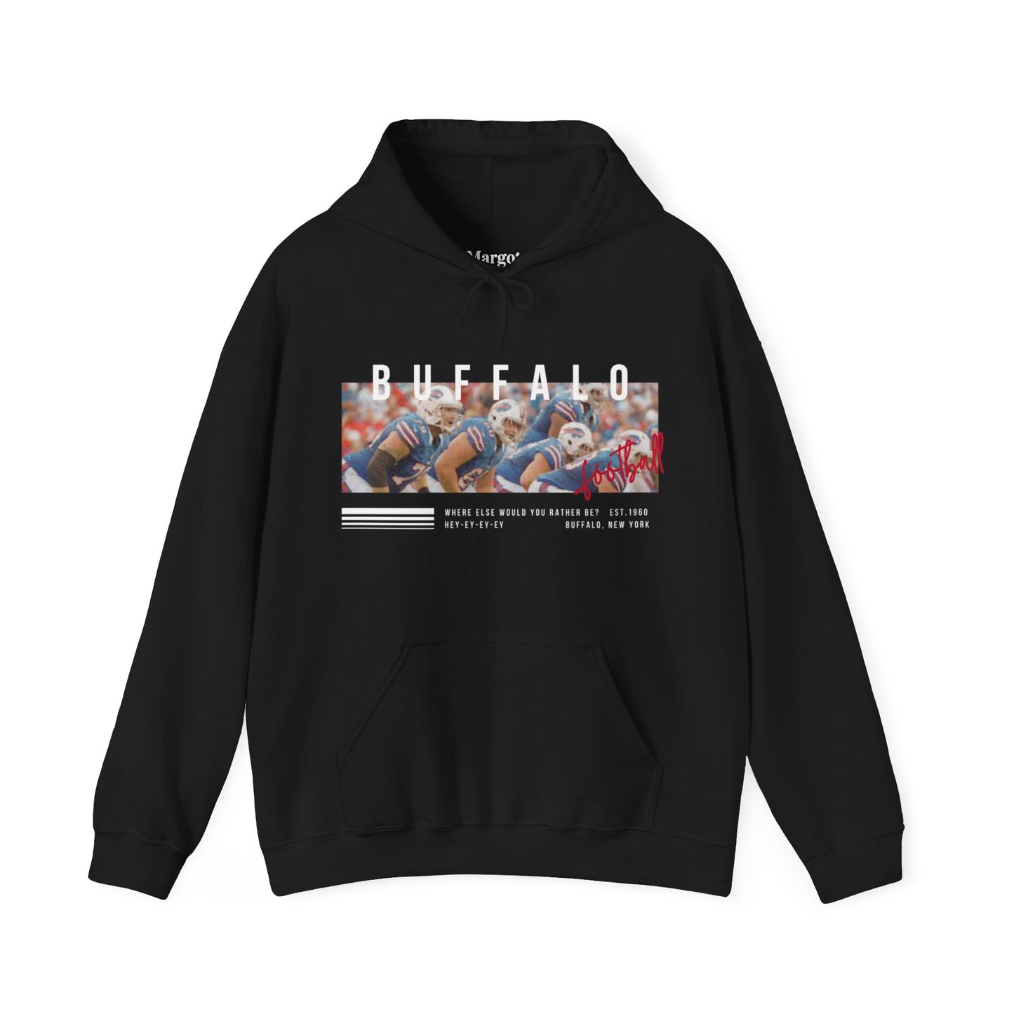 Retro Buffalo Football Unisex Heavy Blend™ Hooded Sweatshirt