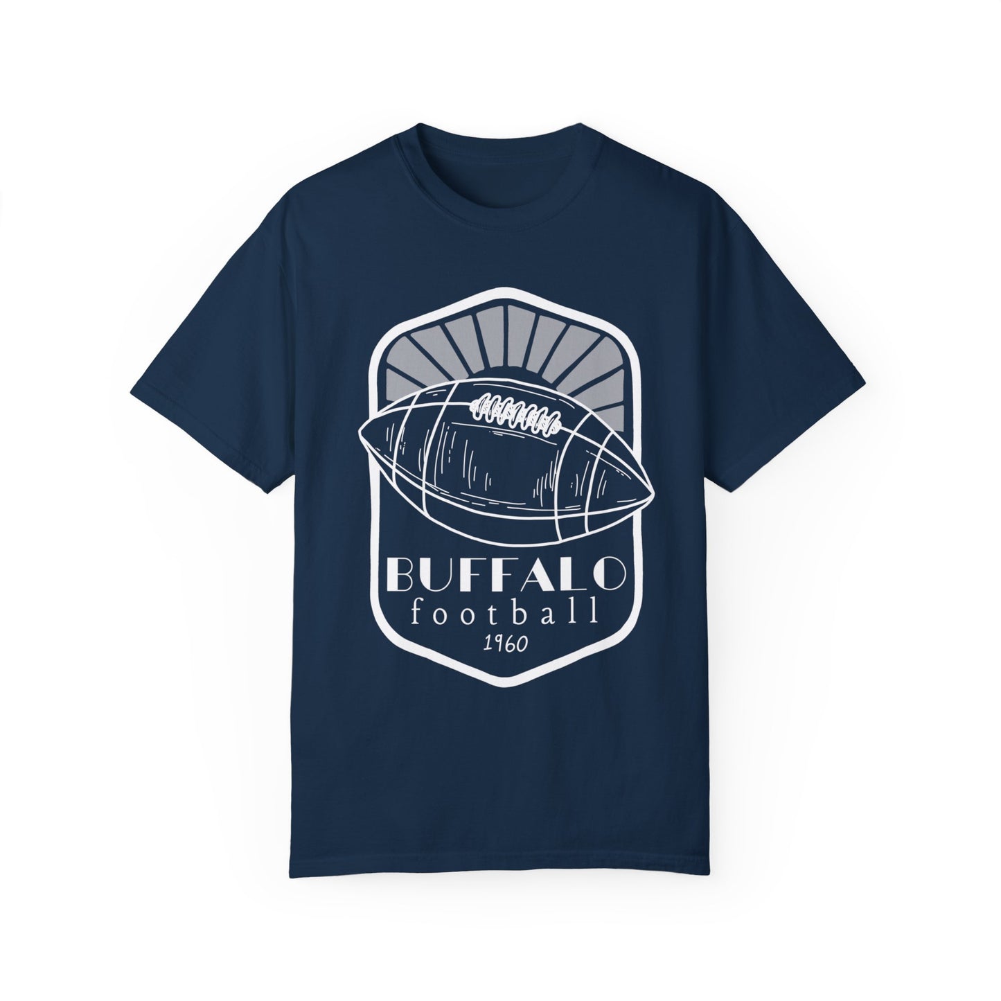 "Vintage" Buffalo Football Graphic Logo Unisex Garment-Dyed T-shirt