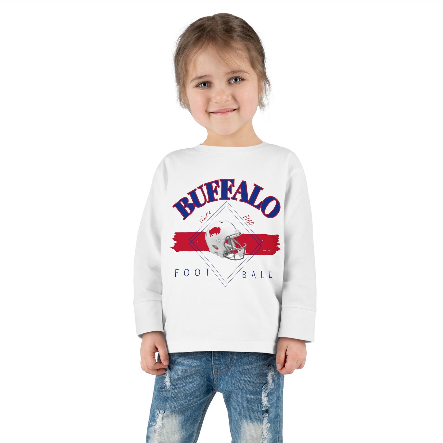 Toddler Long Sleeve Buffalo Football Logo Tee
