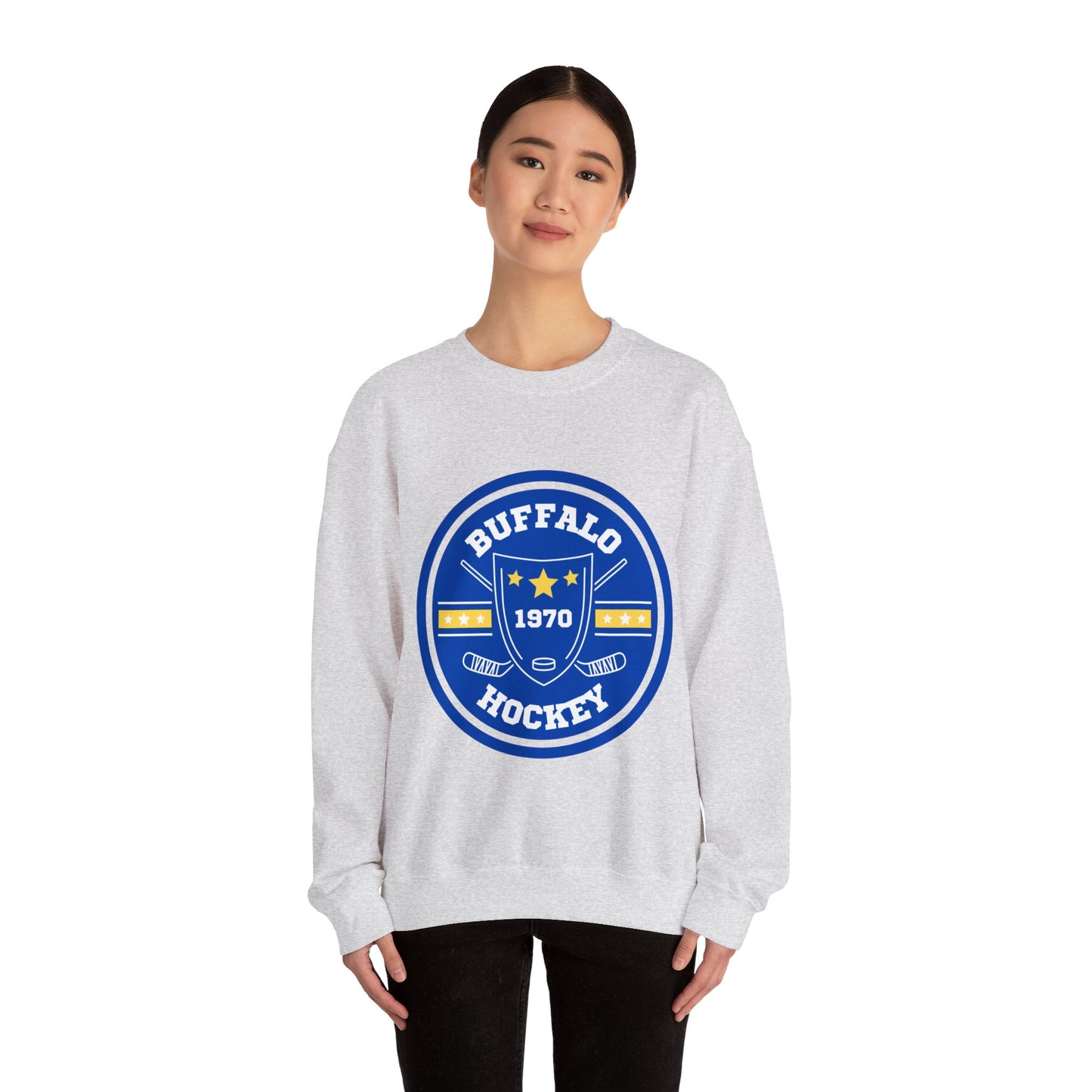Buffalo Hockey Unisex Heavy Blend Crewneck Sweatshirt