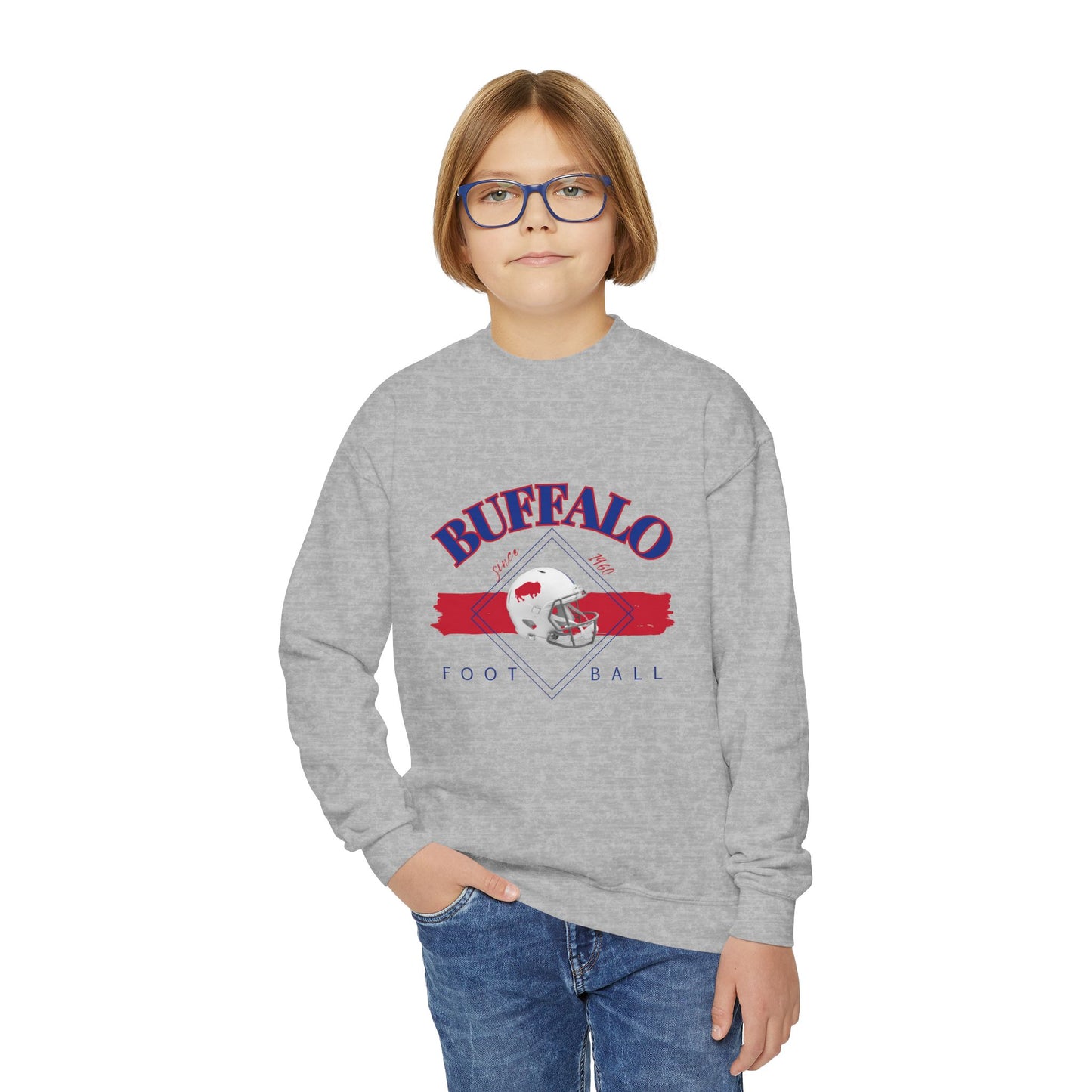 Youth Buffalo Logo Crewneck Sweatshirt