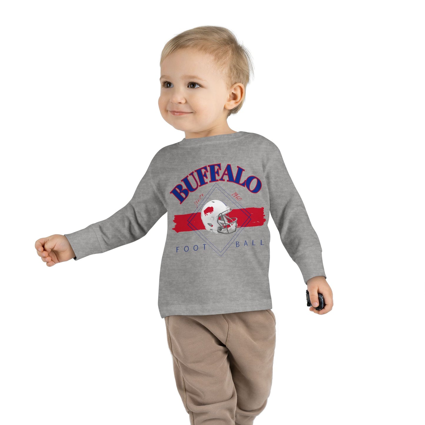 Toddler Long Sleeve Buffalo Football Logo Tee