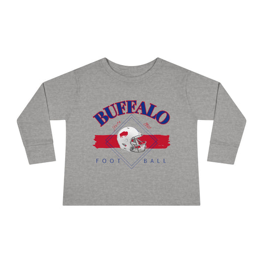 Toddler Long Sleeve Buffalo Football Logo Tee