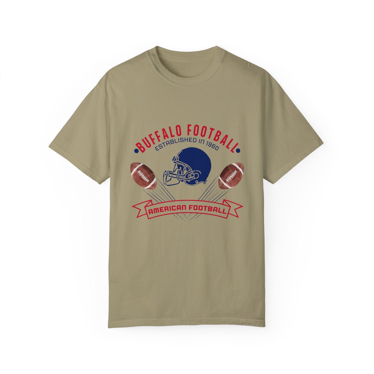 Old School Football Logo Unisex Garment-Dyed T-shirt