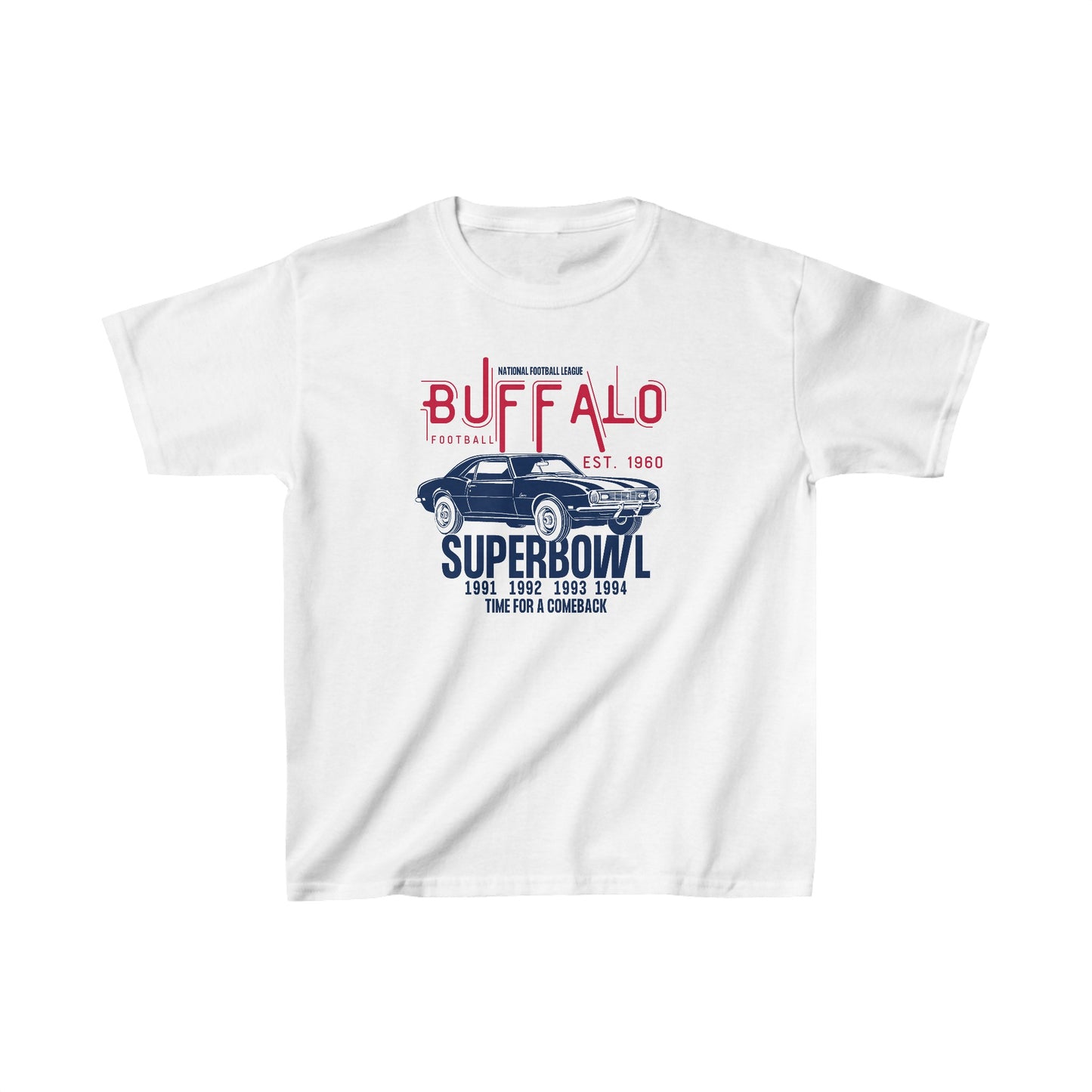 Kids Vintage Car Buffalo Football Heavy Cotton™ Tee