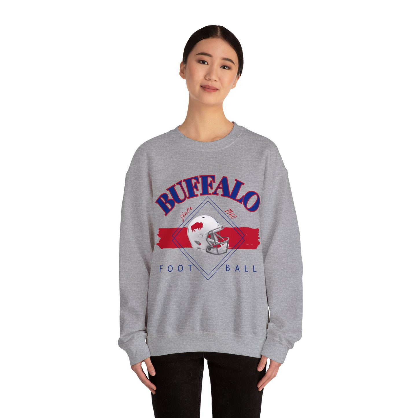 Logo Buffalo Football Unisex Heavy Blend Crewneck Sweatshirt