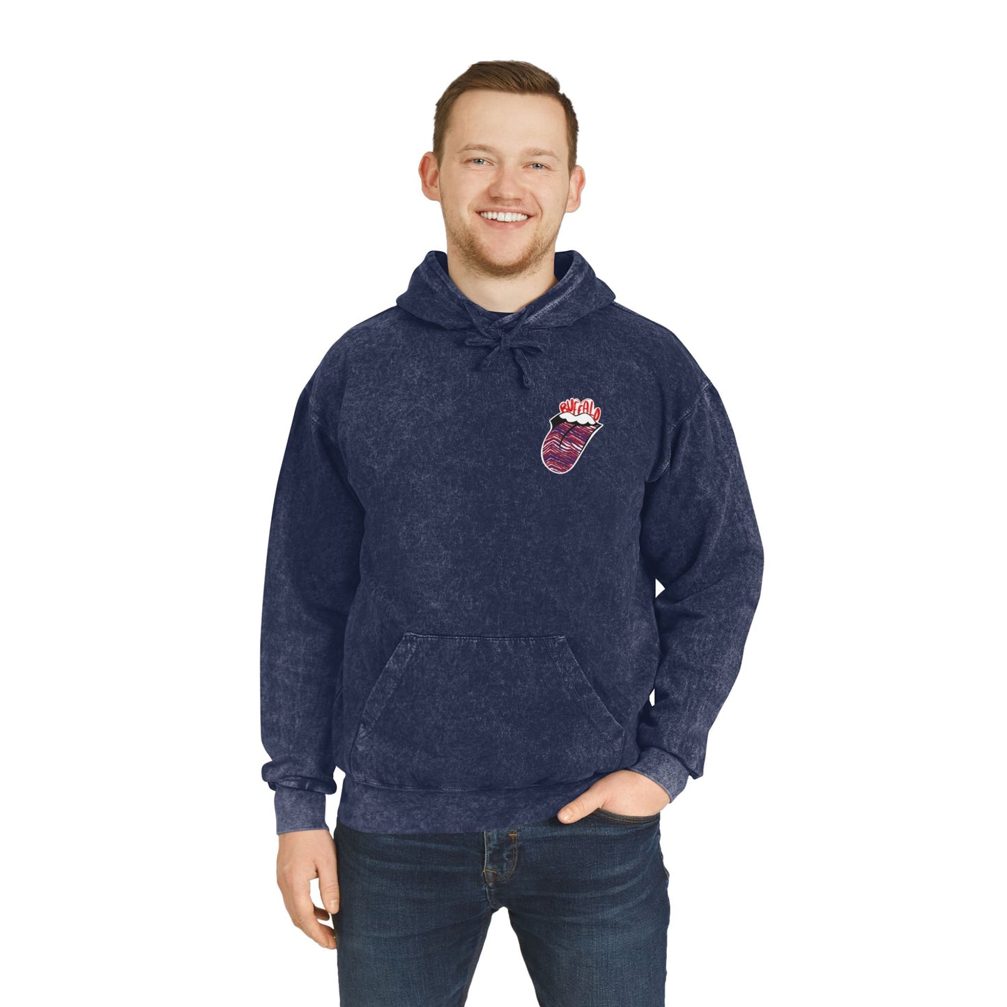 Tongue Buffalo Unisex Mineral Wash Hoodie