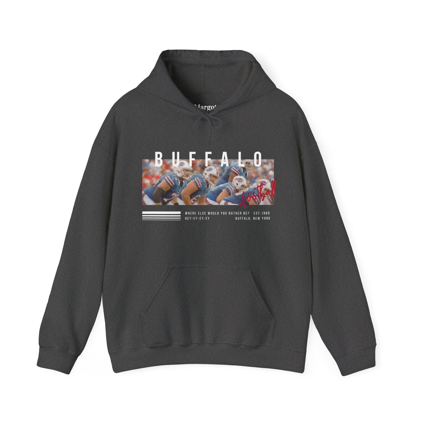 Retro Buffalo Football Unisex Heavy Blend™ Hooded Sweatshirt