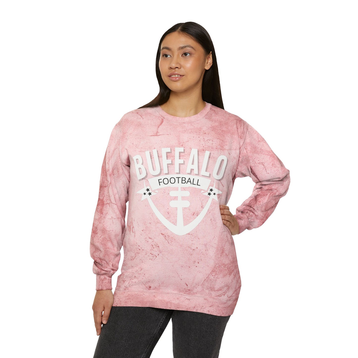 Buffalo Football Unisex Color Blast Crewneck Sweatshirt