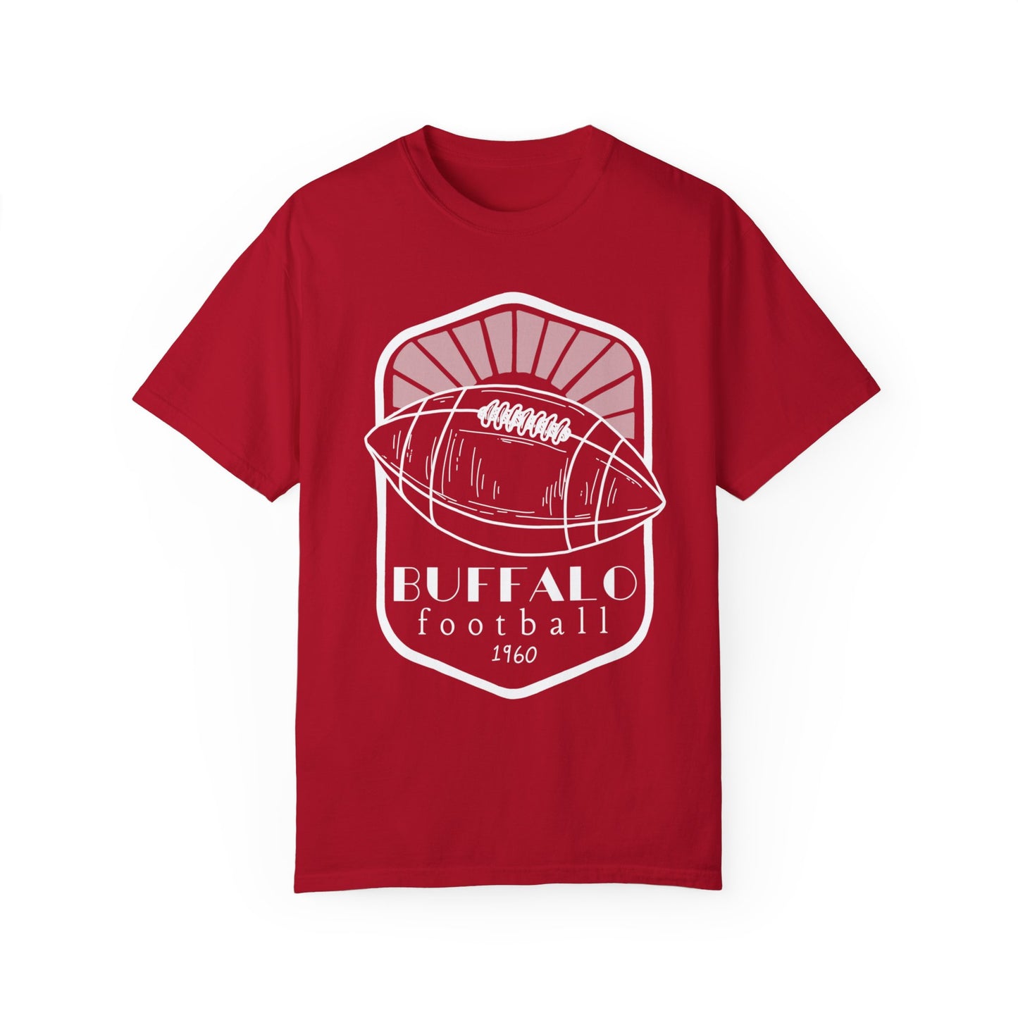 "Vintage" Buffalo Football Graphic Logo Unisex Garment-Dyed T-shirt