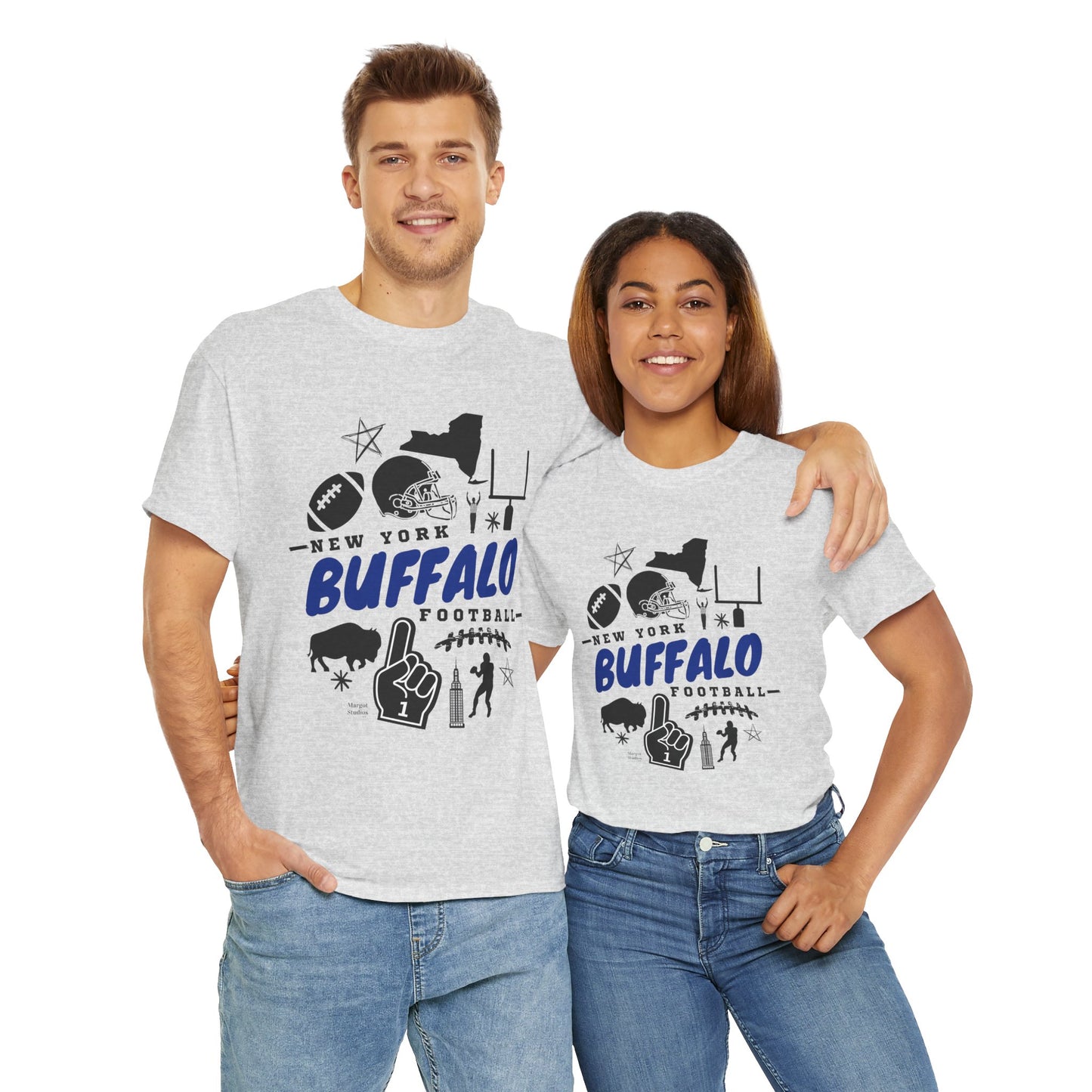 New York Buffalo Football Unisex Heavy Cotton Tee