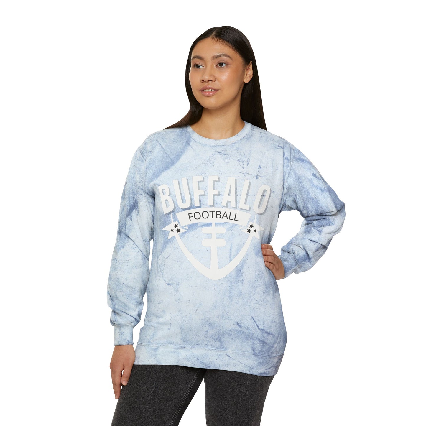 Buffalo Football Unisex Color Blast Crewneck Sweatshirt