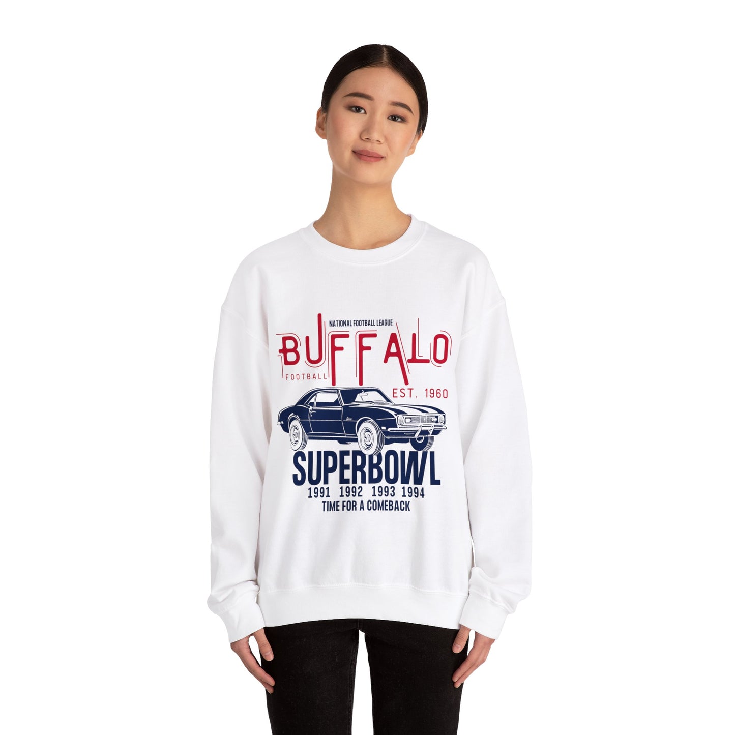 Vintage Buffalo Football Unisex Heavy Blend™ Crewneck