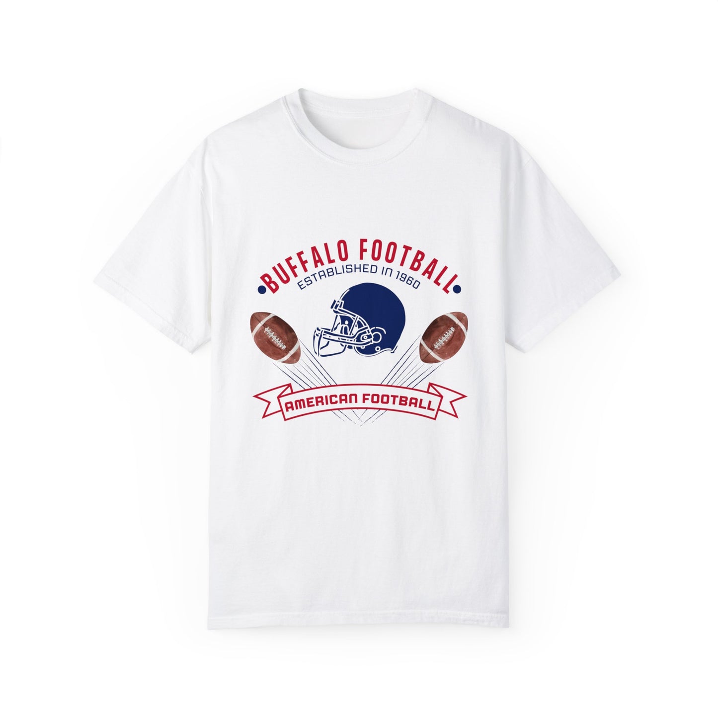 Old School Football Logo Unisex Garment-Dyed T-shirt