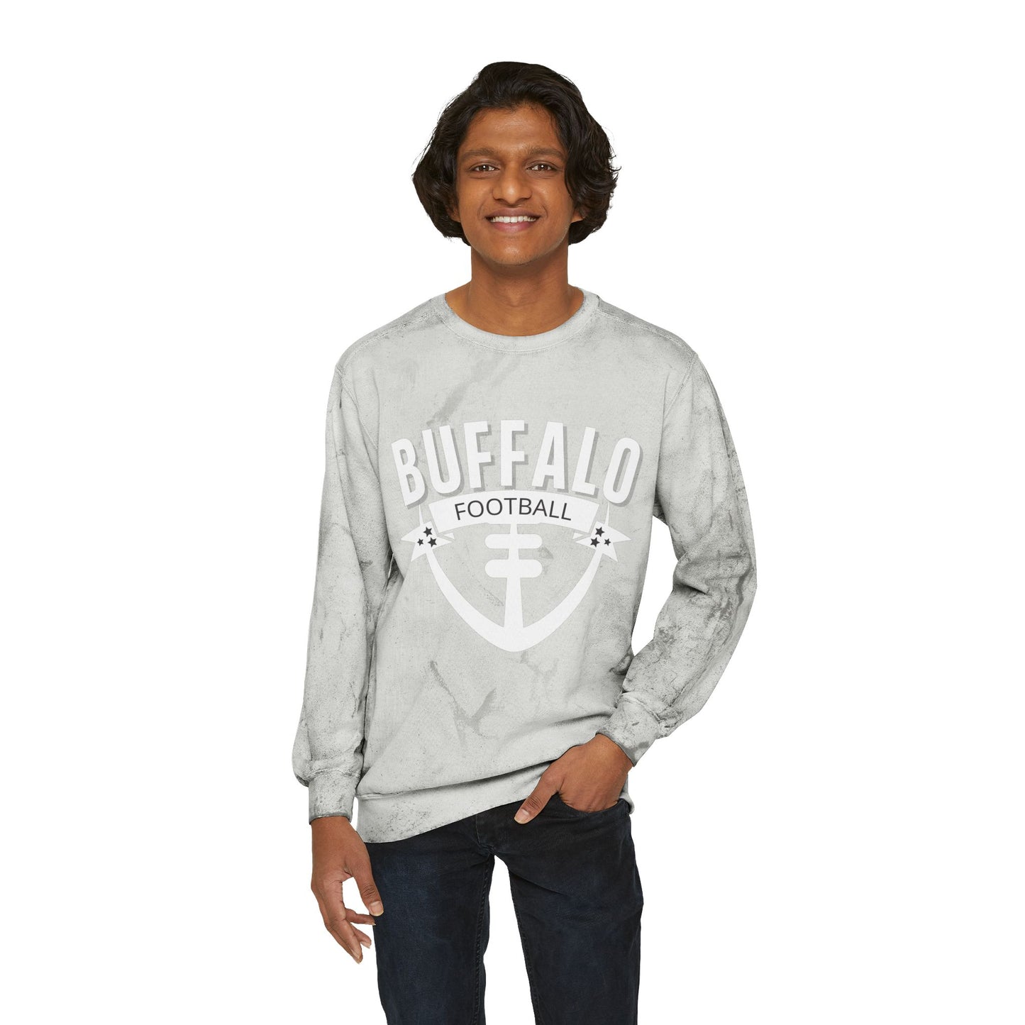 Buffalo Football Unisex Color Blast Crewneck Sweatshirt