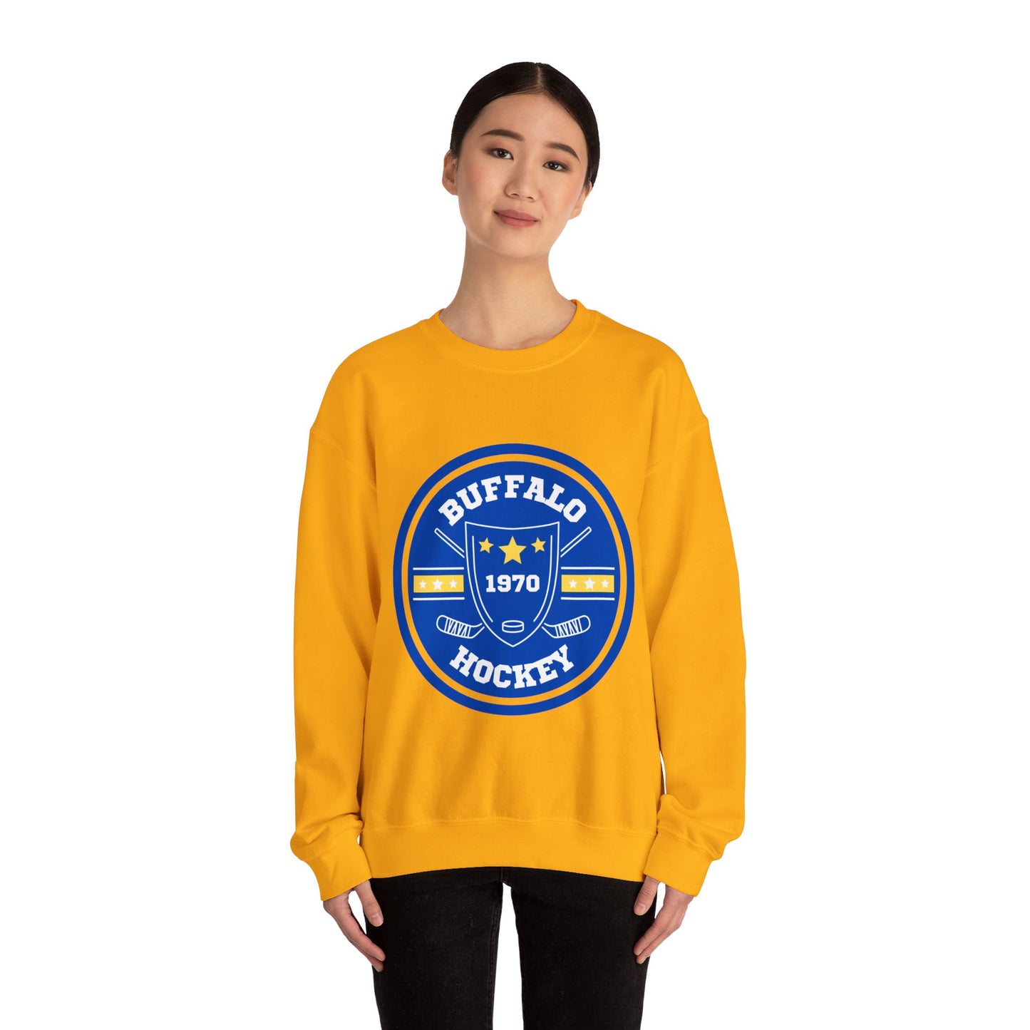 Buffalo Hockey Unisex Heavy Blend Crewneck Sweatshirt