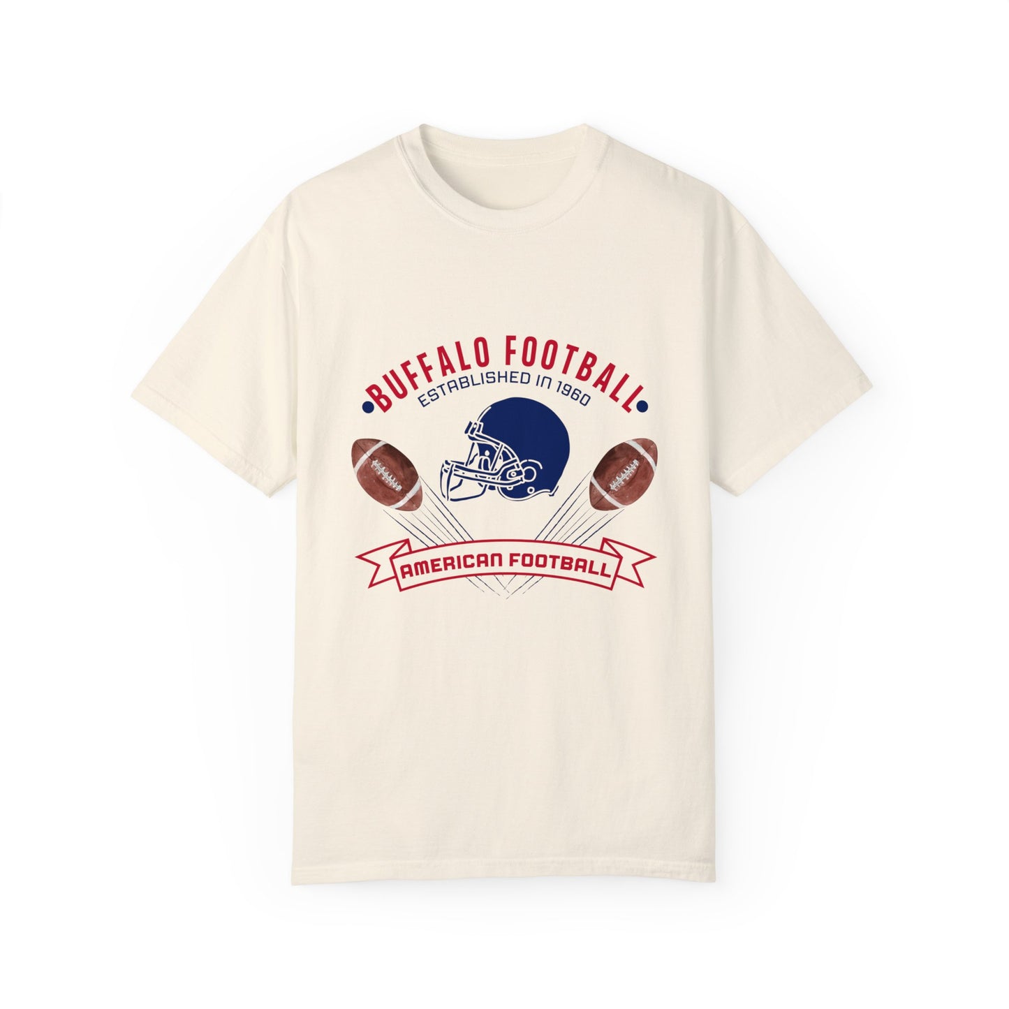 Old School Football Logo Unisex Garment-Dyed T-shirt