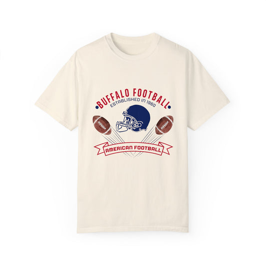 Old School Football Logo Unisex Garment-Dyed T-shirt