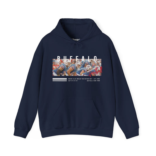 Retro Buffalo Football Unisex Heavy Blend™ Hooded Sweatshirt
