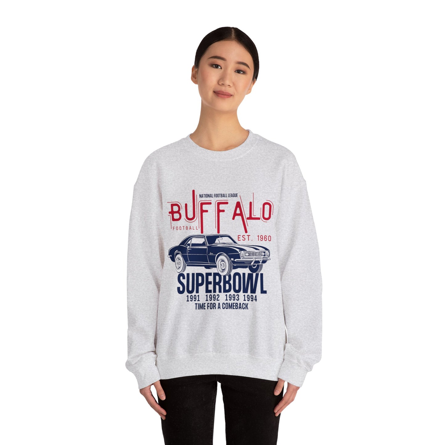 Vintage Buffalo Football Unisex Heavy Blend™ Crewneck