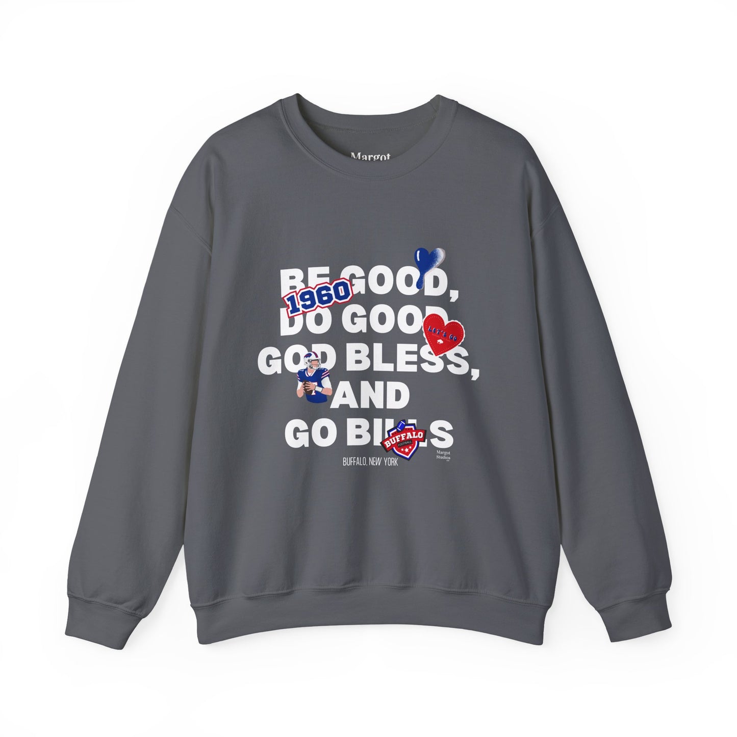'Be Good, Do Good, God Bless "Patch Like" ' Buffalo Unisex Crewneck