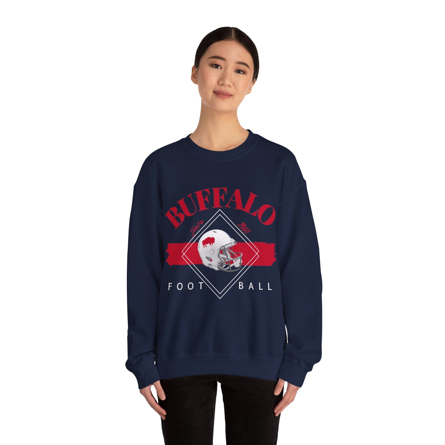Logo Buffalo Football Unisex Heavy Blend Crewneck Sweatshirt