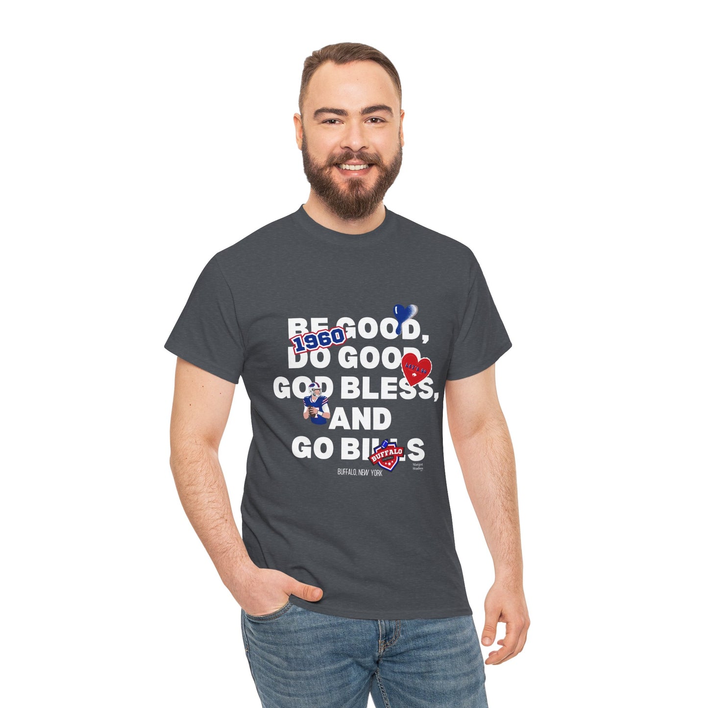 'Be Good, Do Good, God Bless "Patchwork Like" ' Unisex Heavy Cotton Tee
