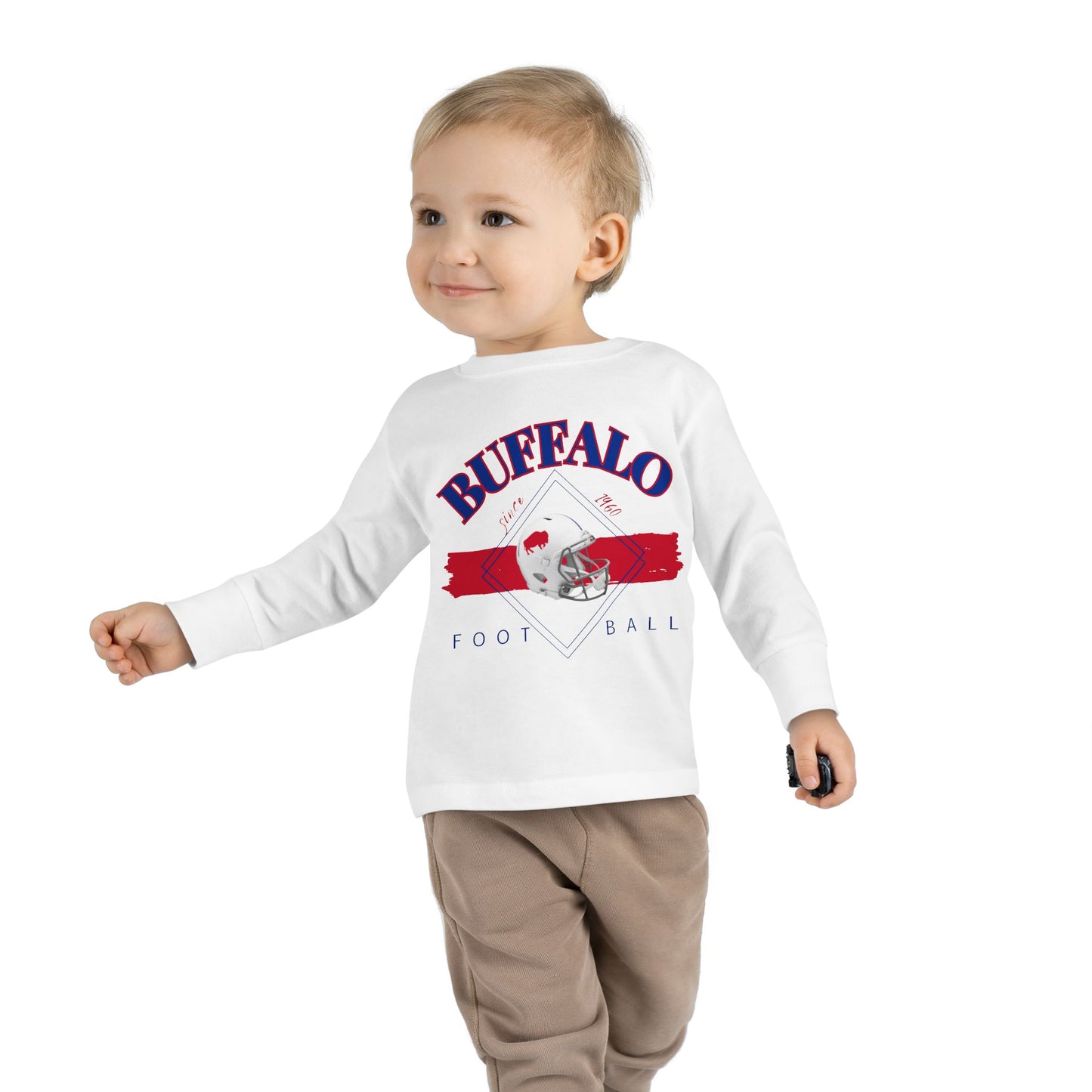 Toddler Long Sleeve Buffalo Football Logo Tee