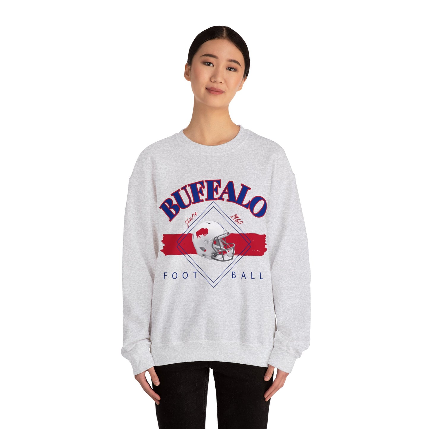 Logo Buffalo Football Unisex Heavy Blend Crewneck Sweatshirt