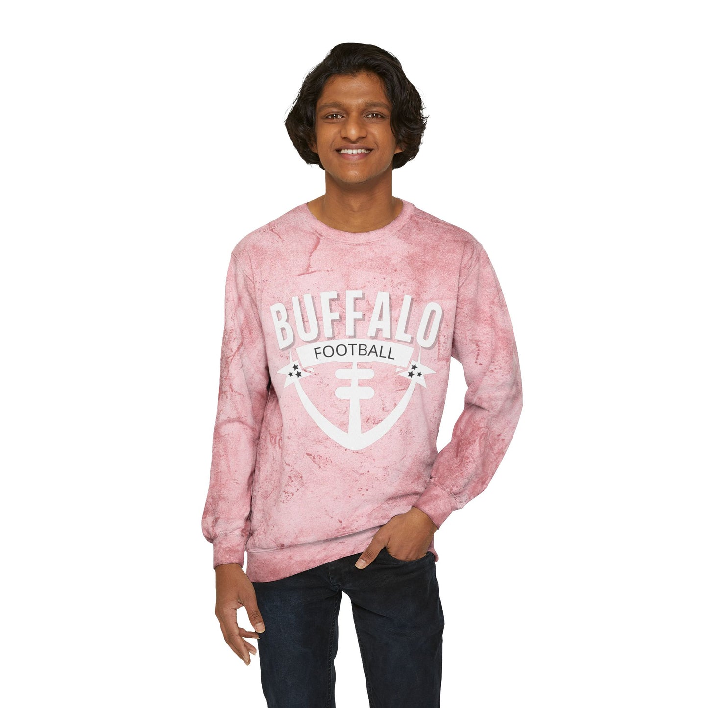 Buffalo Football Unisex Color Blast Crewneck Sweatshirt
