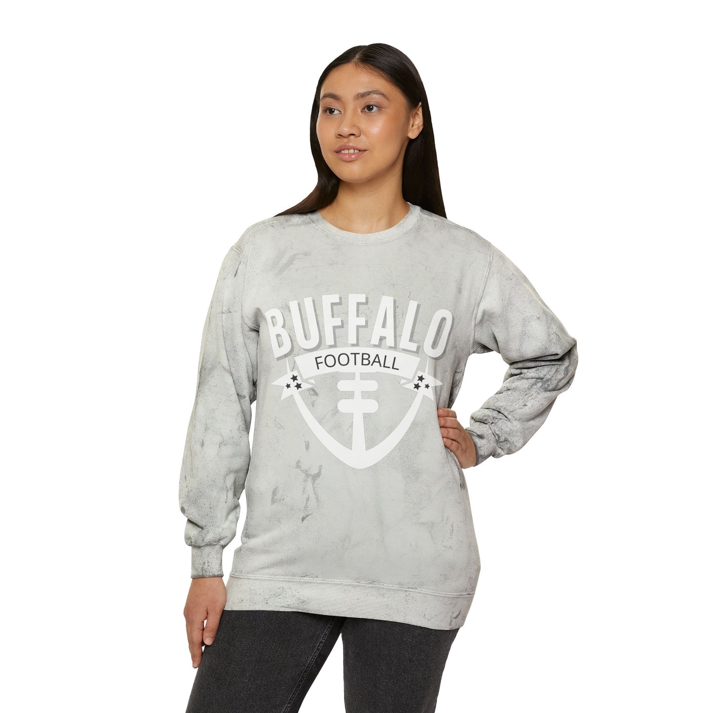 Buffalo Football Unisex Color Blast Crewneck Sweatshirt