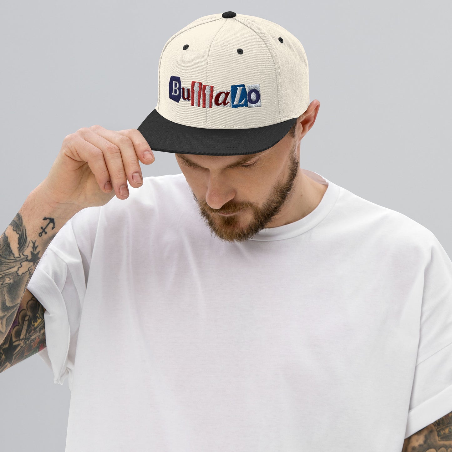 Buffalo Scrapbook Snapback Hat